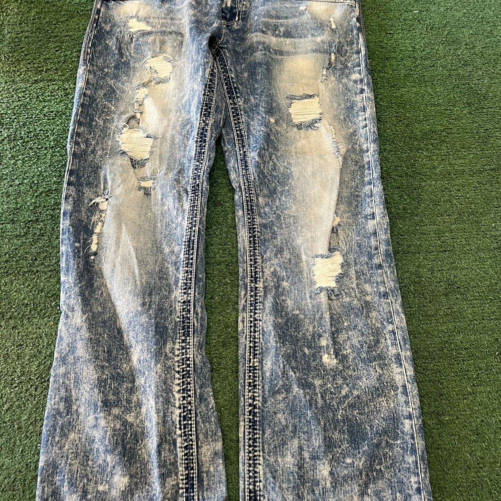 Affliction Distressed Blue Jeans